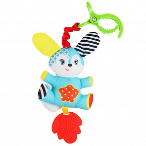 Текстильная игрушка-подвеска Пушистый зайчонок с клипсой (Умка, RPHT-R3 300)